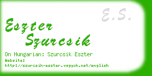 eszter szurcsik business card